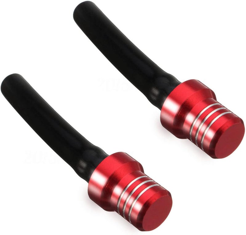 APPYU 2Pcs ATV Air Vent Hose Gas Fuel Cap Universal CNC Tank Valve Tube with Check Ball Aluminum Breather for CR125R CR250 CR250R CR450R CR480R CR500R CR80R CRF100F CRF125F CRF125 CRF50F CRF70F Red - Image 1